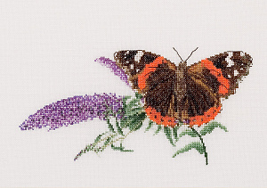 Набор для вышивания "Бабочка-Buddleja", канва аида 18 ct 