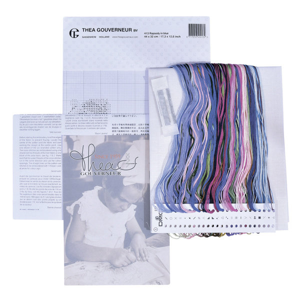 Набор для вышивания "Рапсодия в голубом", канва лён 36 ct. Арт 413                     