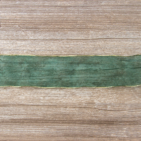 Лента органза "с памятью" SAFISA, 38 мм, 25 м цвет 97, болотный. Арт 525-38мм-97             