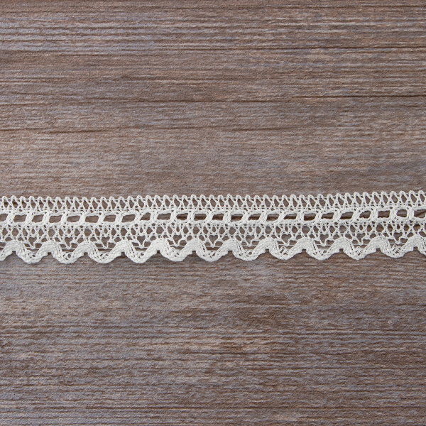 Кружево мерсеризованное эластичное, 25 мм, цвет белый. Арт E003/01                 