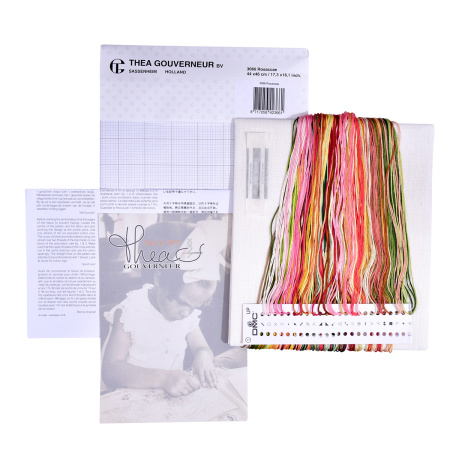 Набор для вышивания "Группа цветов розы", канва лён 32 ct . Арт 3066                    