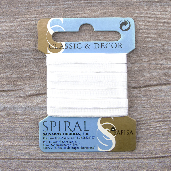 Лента для вышивания SAFISA на блистере, 4 мм, 5 м, цвет 02, белый. Арт P111-4мм-02             