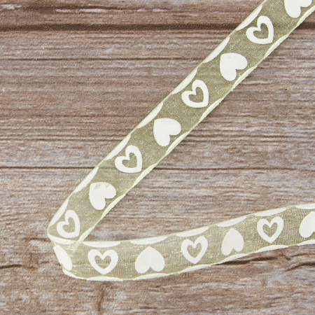 Лента органза с напечатанным рисунком SAFISA, 15 мм, 25 м, цвет 73. Арт 25255-15мм-73           