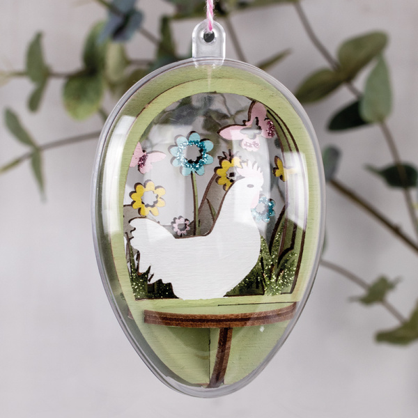 Яйцо из прозрачного пластика разъемное, 6 см. Арт 3906737