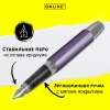 Ручка перьевая "Campus" с синим картриджем, размер пера M, 0.5 мм, цвет корпуса лиловый с серым . Арт 61314/3D