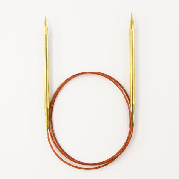 Спицы круговые позолоченные с удлиненным кончиком, №5,5, 100 см. Арт 755-7/5.5-100