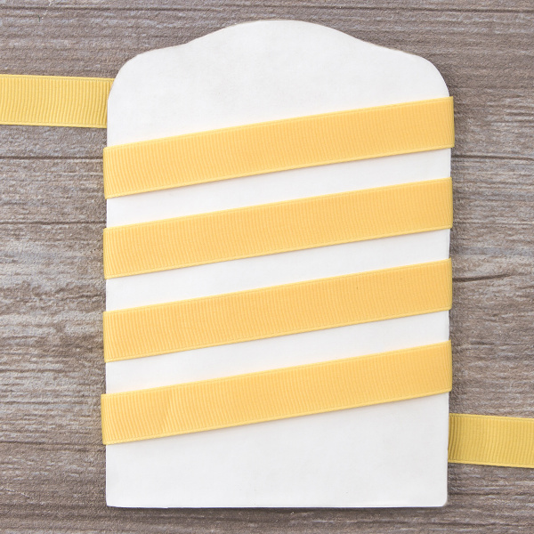 Лента репсовая SAFISA мини-рулон, 15 мм, 3,5 м, цвет 32, желтый. Арт P00350W-15мм-32         