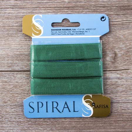 Тесьма киперная хлопковая на блистере SAFISA, 14 мм, 2,5 м , цвет 25, зеленый. Арт P00260C-14мм-25         