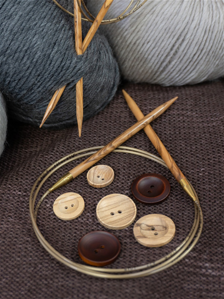 Пуговицы CONCEPT Button of Olive Wood, размер 32, дерево, цвет NAT. Арт 6412H-032-COL.NAT
