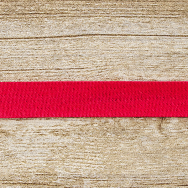 Косая бейка хлопок/полиэстер 20 мм, 25 м, цвет 20, розовый темный. Арт 6120-20мм-20            