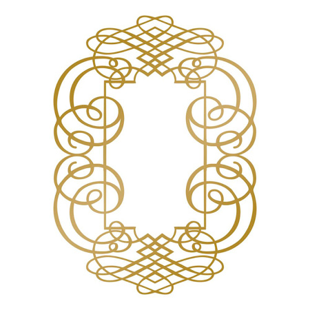 Штамп-нож "Curling Frame" для горячего тиснения и печати фольги на машинке GoPress and Foil. Арт CO725295