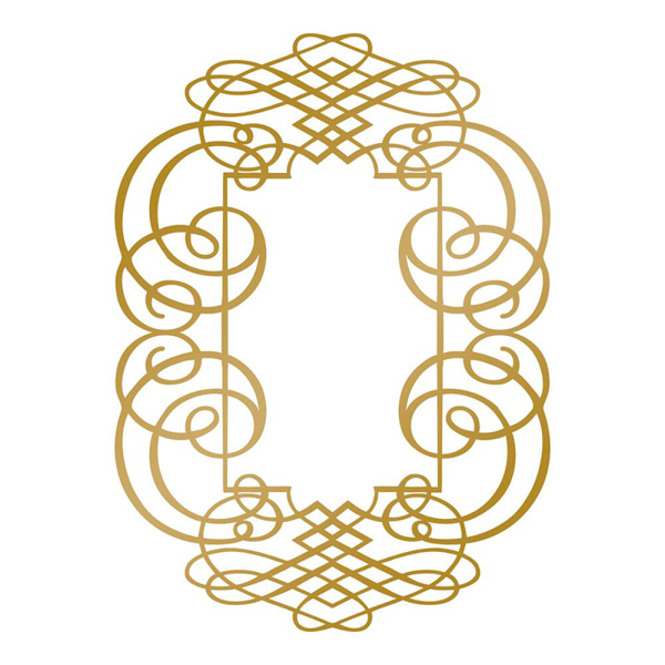 Штамп-нож "Curling Frame" для горячего тиснения и печати фольги на машинке GoPress and Foil. Арт CO725295