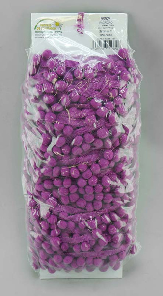 Тесьма с помпонами MATSA цвет фиолетовый. Арт 96923/2142