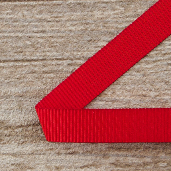 Лента репсовая SAFISA, 10 мм, 25 м, цвет 14 красный. Арт 350-10мм-14