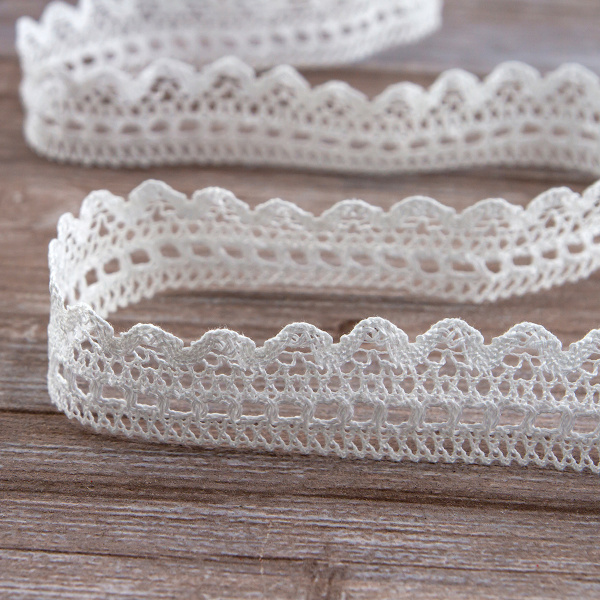 Кружево мерсеризованное эластичное, 25 мм, цвет белый. Арт E003/01                 
