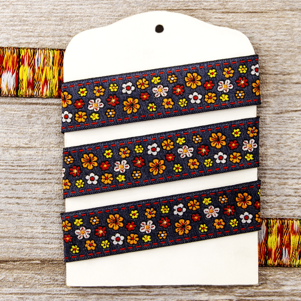 Лента жаккард SAFISA, 25 мм, 15 м, цвет 01. Арт 9164-25мм-01            