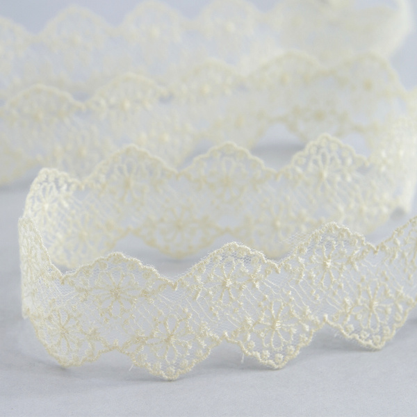 Кружево-вышивка на тюле, 18 мм, 14,6 м. Арт 41693/02