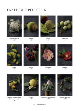 Книга "Botanica.12 авторских дизайнов с цветами и плодами. Объемная вышивка шерстью от Джули Книдл". Арт 978-5-00141-743-9