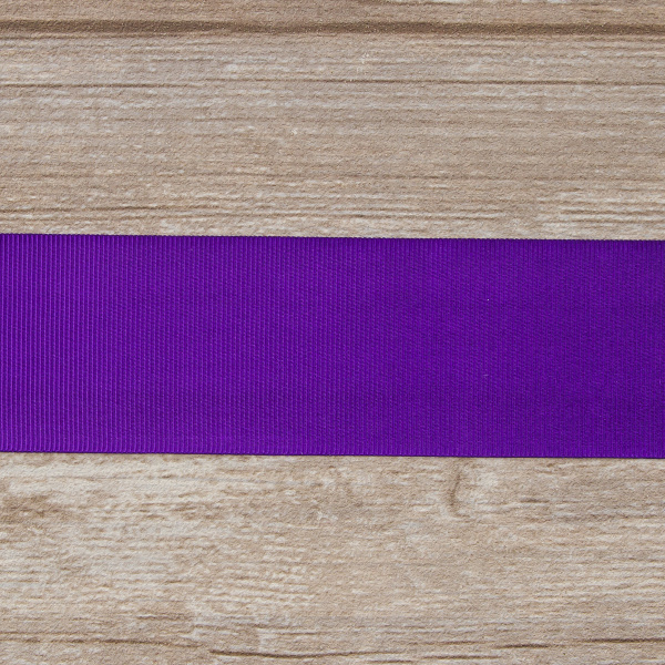 Лента репсовая SAFISA, 50 мм, 25 м, цвет 39 фиолетовый. Арт 350-50мм-39