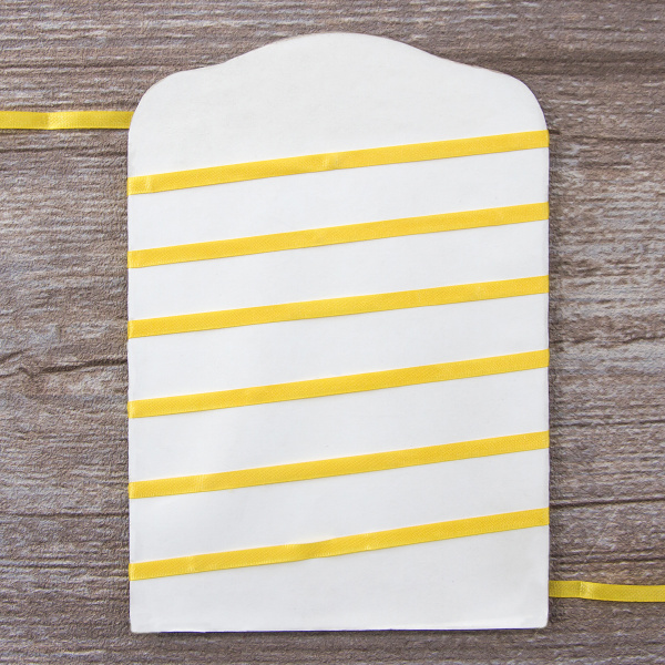 Лента для вышивания SAFISA на блистере, 4 мм, 5 м, цвет 22, желтый. Арт P111-4мм-22             