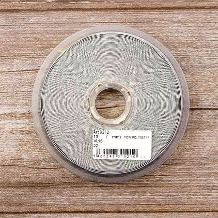 Лента жаккардовая с люрексом SAFISA, 10 мм, 15 м, цвет 02. Арт 9212-10мм-02