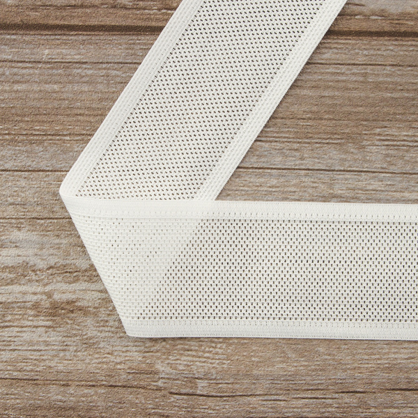 Резинка поясная решетчатая, 52 мм, 25 м, цвет 02 белый. Арт 4798-52мм-02