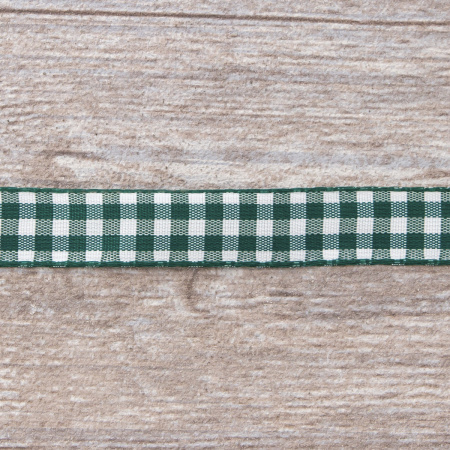 Лента с рисунком клетка SAFISA, 16(18) мм, 25 м, цвет 43, темно-зееный. Арт 469-16мм-43             