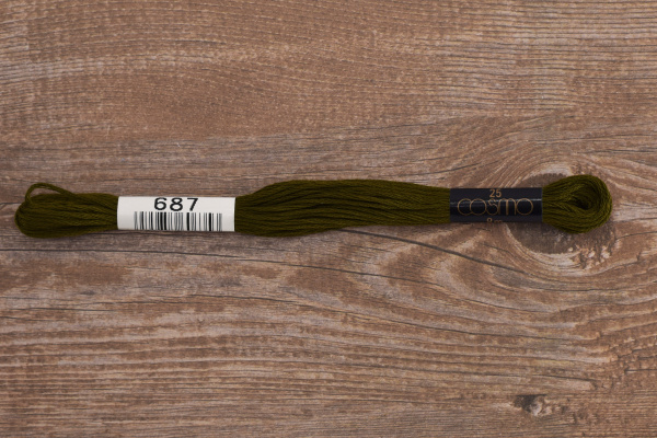 Мулине COSMO однотонный цвет  687       . Арт 25-6/687       