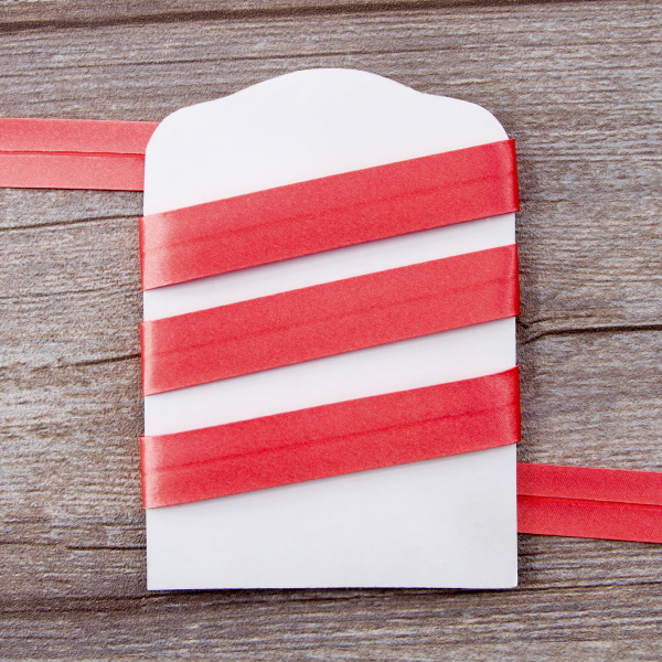 Косая бейка атласная 20 мм, 25 м, цвет 40, розовый. Арт 6260-20мм-40            