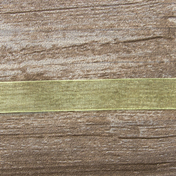 Лента органза SAFISA мини-рулон, 15 мм, 3,5 м, цвет 25, зеленый. Арт P00520-15мм-25          