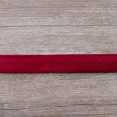 Косая бейка атласная  на блистере SAFISA, 20 мм, 2,5 м, цвет 30, бордо. Арт P06260-20мм-30          