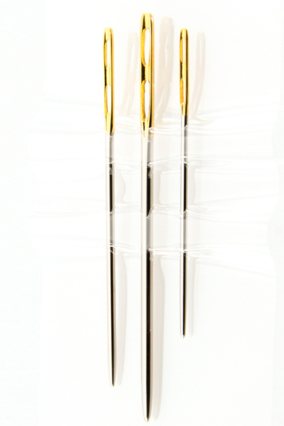 Иглы ручные для вышивания с двойным ушком и закругленным кончиком № 14-18, 3 шт. Арт 203.1418.DE