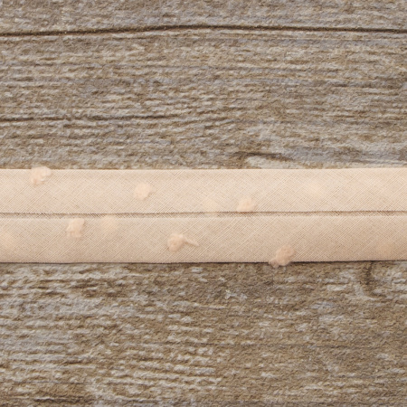 Косая бейка хлопок, 20 мм, 20 м, цвет 52, цвет бледно-розовый. Арт 6552-20мм-52