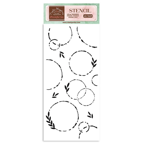 Трафарет "Create Happiness Welcome Home ghirlande" серии Mix Media 3D эффект. Арт KSTDL76