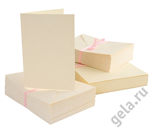 Набор заготовок для открыток с конвертами формат А6 100 шт