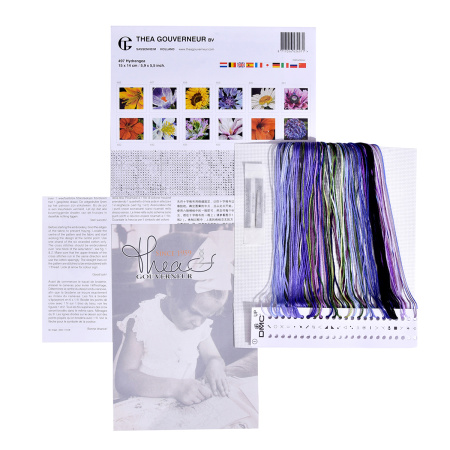 Набор для вышивания "Гортензия", канва аида 18 ct. Арт 497A                    