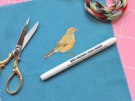 Маркер для разметки на темной ткани, линия 1 мм, цвет белый, смываемый водой. Арт 290/G002               