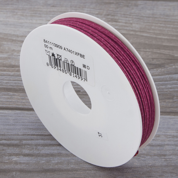 Шнур-сутаж PEGA, цвет фуксии, 3 мм. Арт 841113909A7401