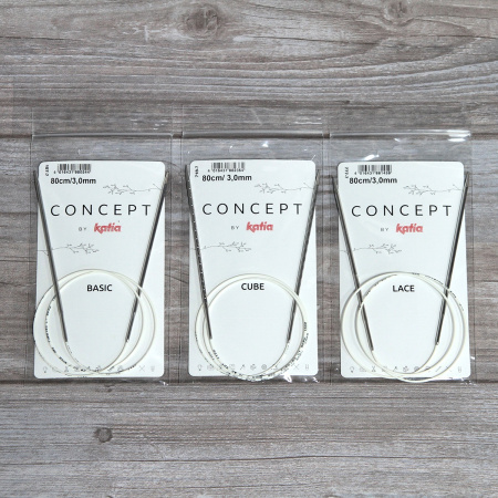 Спицы круговые супергладкие CONCEPT BY KATIA Basic №3,5, 60 см. Арт 107-7/3,5-60