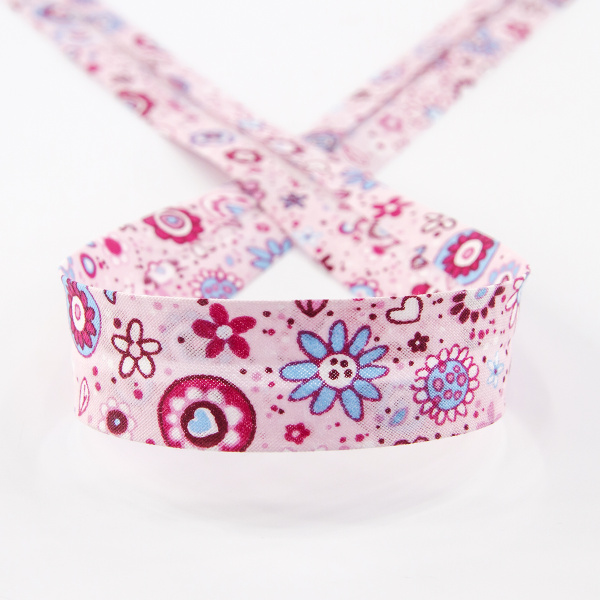 Косая бейка с рисунком SAFISA, арт.6512, 20 мм, 20 м, цвет 02. Арт 6512-20мм-02  