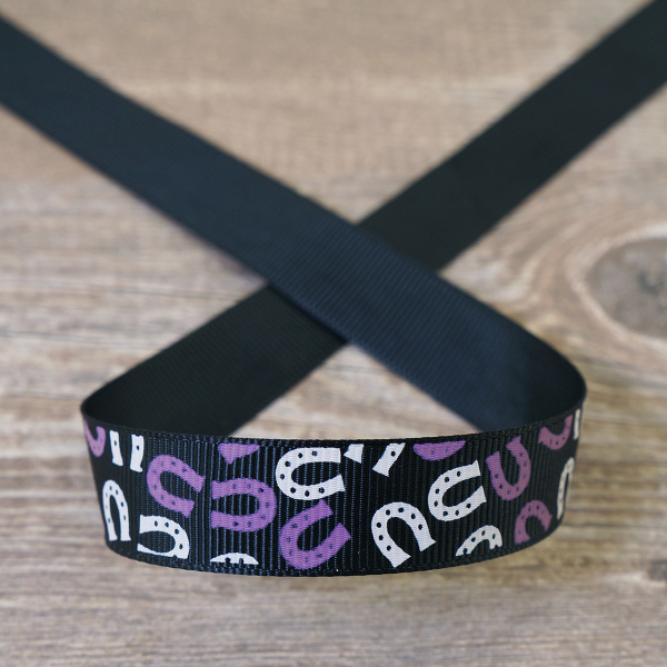 Лента репсовая на картонной катушке "Подковы", 5 м. Арт VR15.560