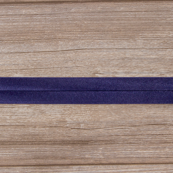 Косая бейка атласная 30 мм, 25 м, цвет 15, темно-синий. Арт 6260-30мм-15            