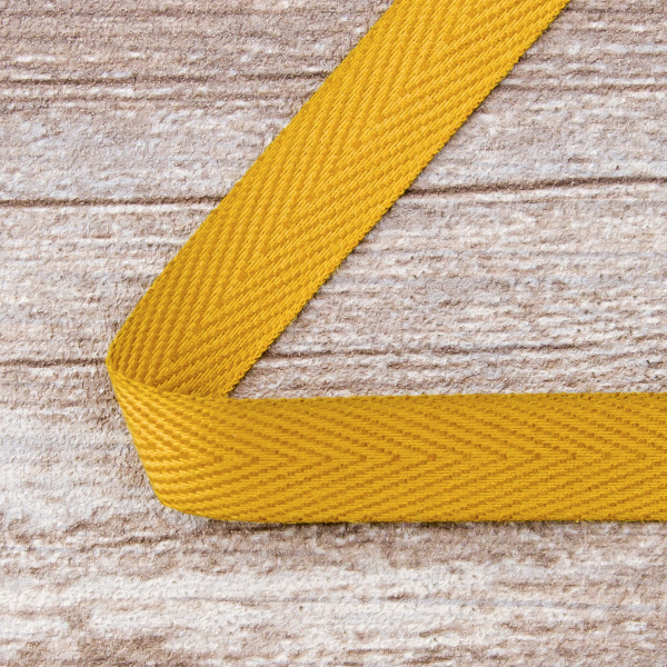 Тесьма киперная SAFISA, 15 мм, 25 м, цвет 54, горчичный. Арт 30270-15мм-54