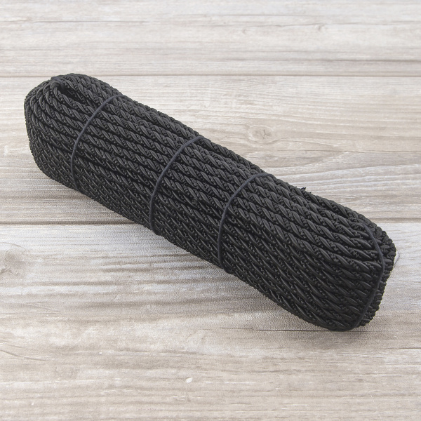 Шнур витой PEGA, черный, 6 мм. Арт 845210460A7001XB11