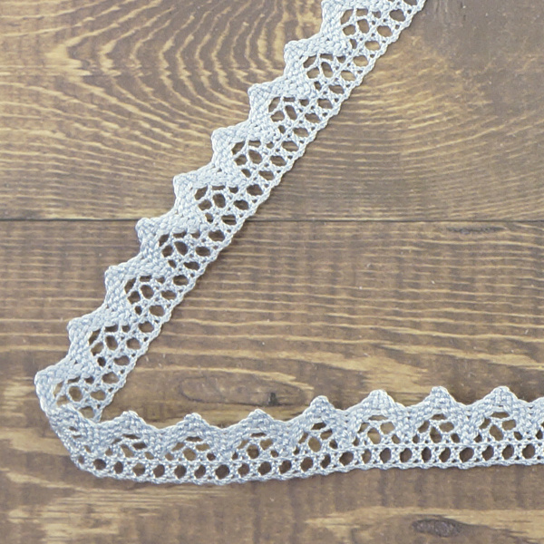 Кружево плетеное, 12 мм, цвет голубой, 100% хлопок, 5 м. Арт K-5004-267