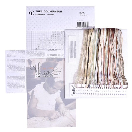 Набор для вышивания "Белый персидский кот", канва лён 32 ct. Арт 1045                    