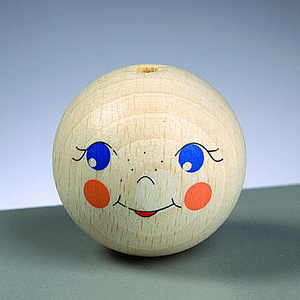 Деревянная разрисованная голова с отверстием. Арт 1402131                 