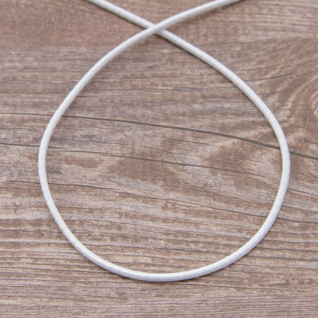 Резинка шляпная SAFISA, 2 мм, цвет 02, белый. Арт 4730-2мм-02