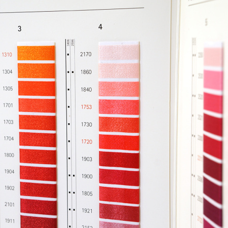 Цветовая карта, AMANN GROUP METTLER, Poly Sheen. Арт 100982                  