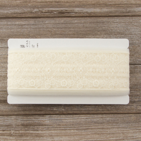 Кружево-вышивка на тюле, 40 мм. Арт 42235/58